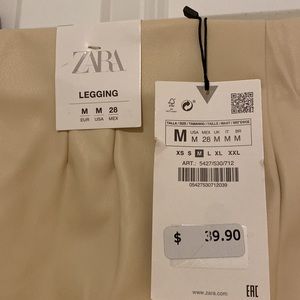 Zara Faux leather leggings
